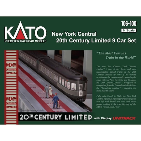 Kato 106100 N Scale NYC 20th Century 9 Cars KAT106100